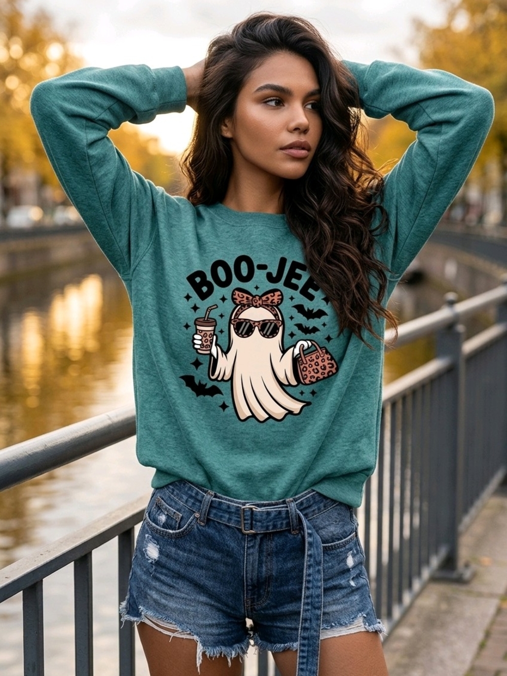 'Boo-JeE' Graphic Pullover Top